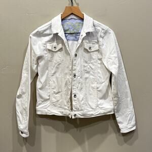 Vineyard Vines Girls Denim Jean Jacket White - Size: XL 14